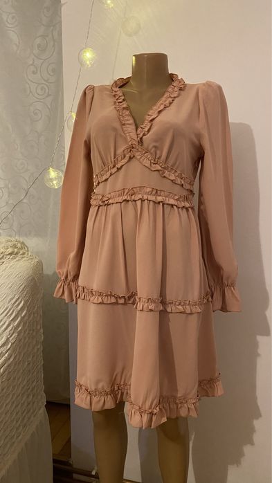 Сукня пудрова-ніжно рожева Shein