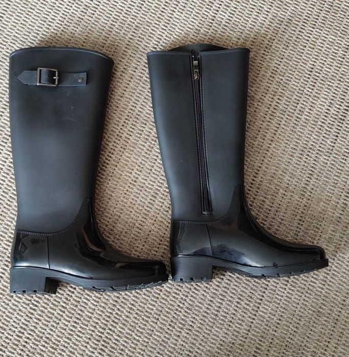 Kalosze czarne gumowce rozmiar 36 na zamki jak nowe