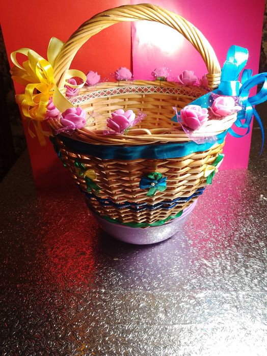 Кошик  на Паску,  Спаса  з  національним декором  дитячий +подарунок