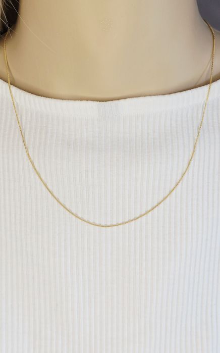 Złoty łańcuszek splot żmijka próba 585 14k