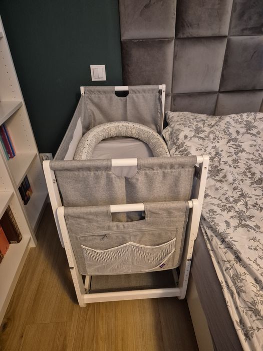 SnuzPod łóżeczko dostawne szaro'białe