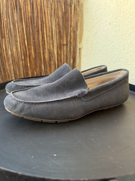 Buty męskie granatowe , skóra, rozm.42, mokasyny