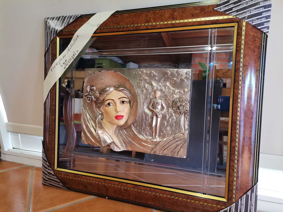 3 Quadros Decorativos com Espelho e Estanho BAIXA PREÇO