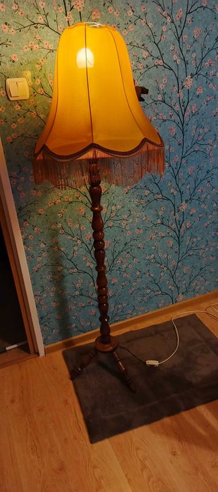 Lampa stojąca PRL Rzemiosło