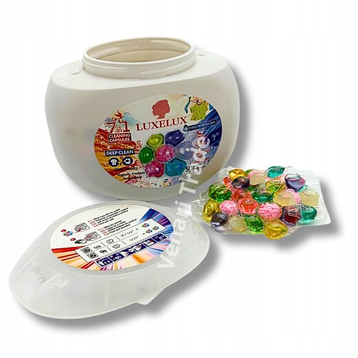 Perfumowane Kapsułki do Prania 7w1 LUXELUX 50 szt Zapachowe