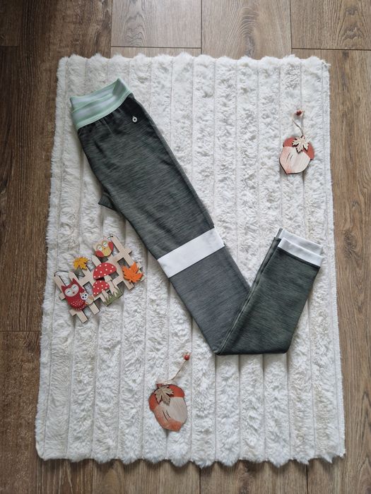 Legginsy sportowe bezszwowe Kari Traa Sundve Tights zielone szare wysoki stan XS/S