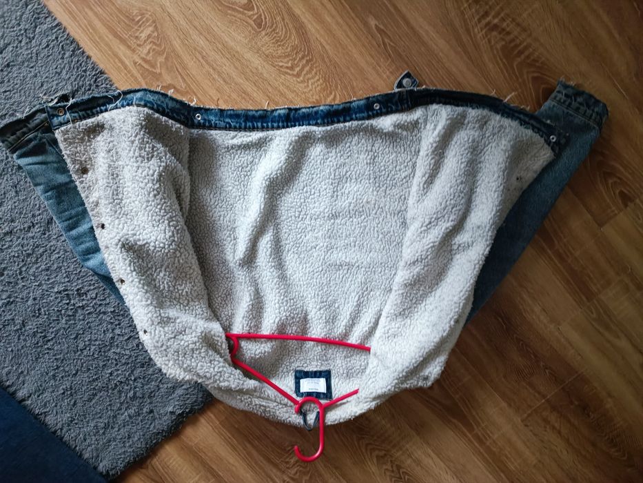 Bershka katana kurtka ocieplana jeansowa