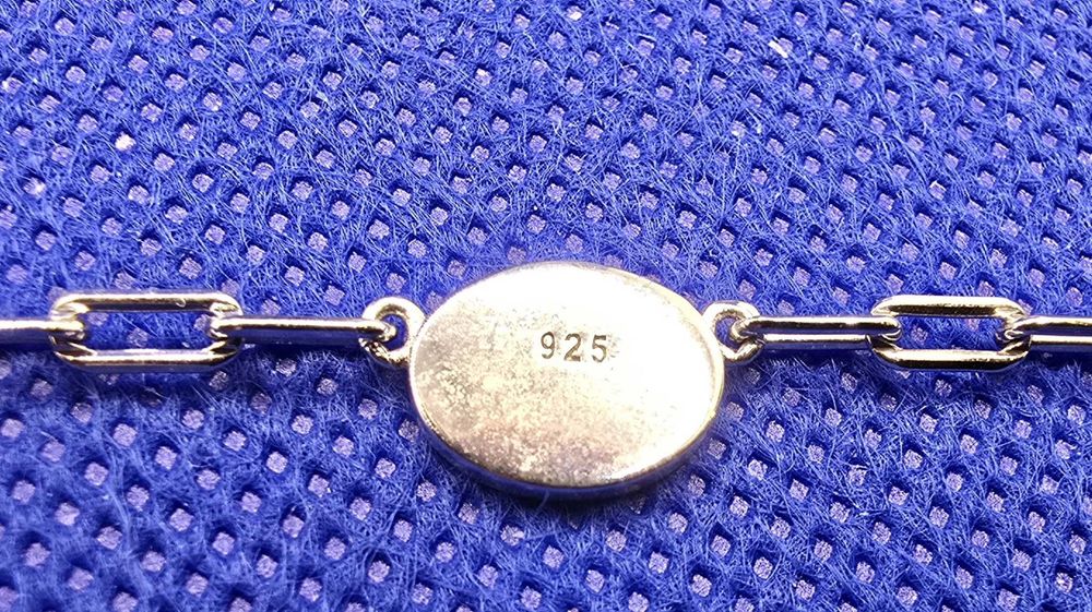 Srebrna Bransoletka Z Białym Opalem PR.925 3,99 g