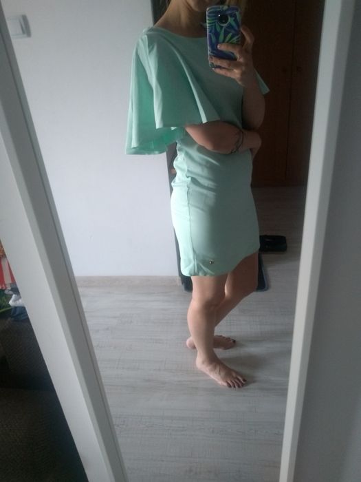 Miętowa sukienka rozm. 36