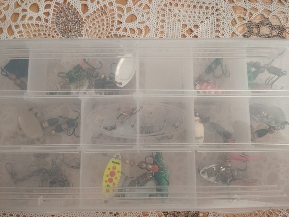 Zestaw obrotówek dragon hrt effzet mepps pudełko berkley