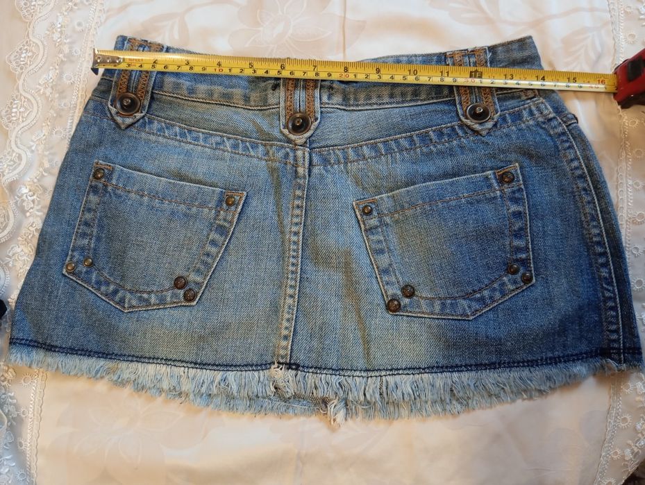 Джинсова коротка юбка