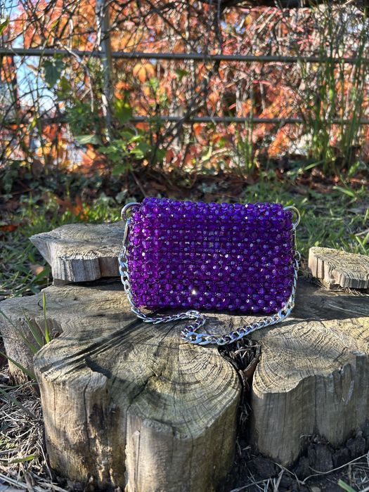Bolsa de cristais de acrilico