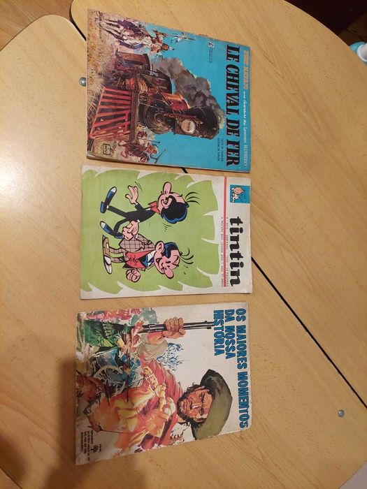 BD (Tintin) + Le Cheval de Fer (BD em Francês)