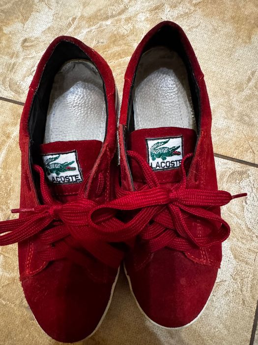 Кеди Lacoste червоні