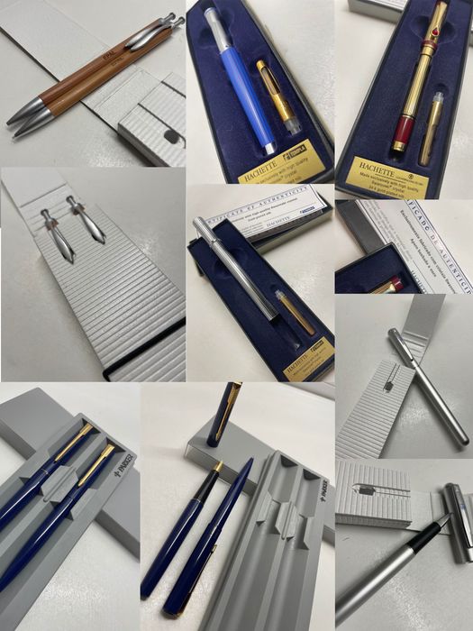 Sortido de canetas (esferográficas e tinta permanente) e lapiseiras