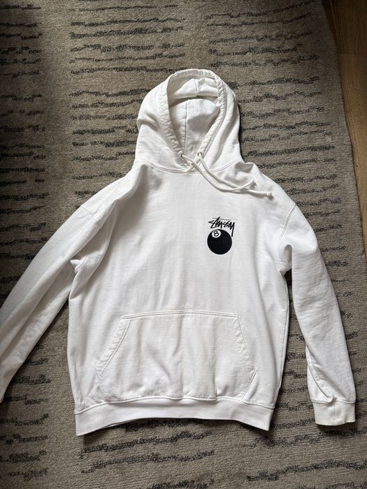 Худі stüssy 8 ball біле M