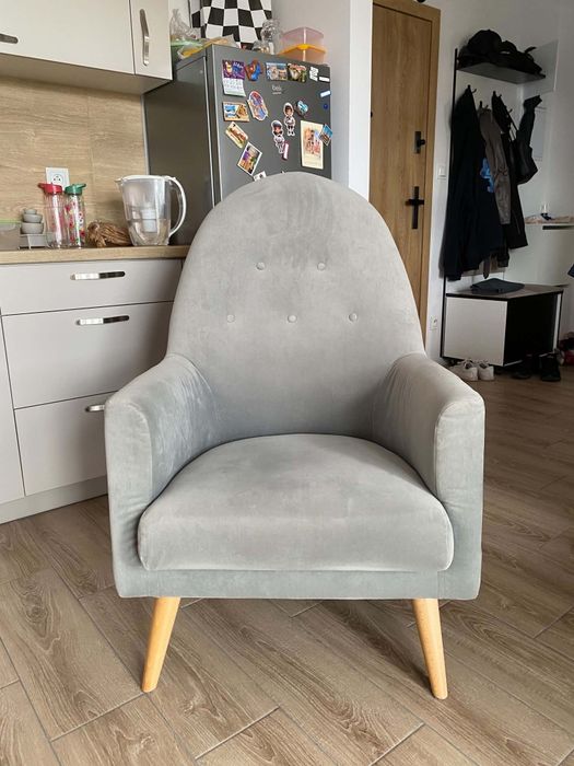 Fotel Emilly szary  black red white