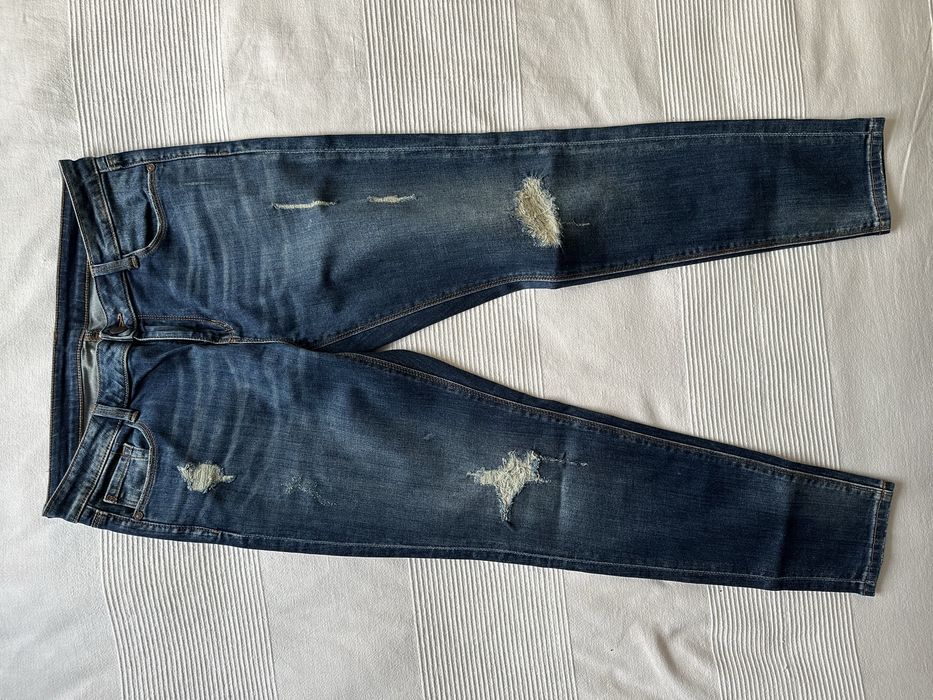 Dzinsy granat rozm. L, skinny z elastanem