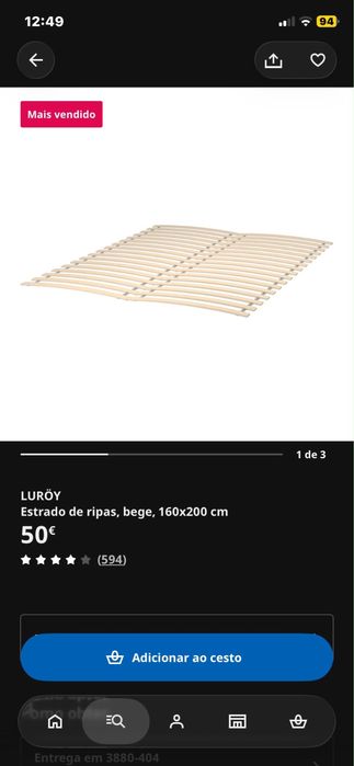 Cama casal em bom estado