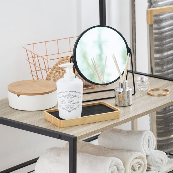 ZESTAW Dozownik mydła Prowansja Biały + mydło Merida zapach White Dove