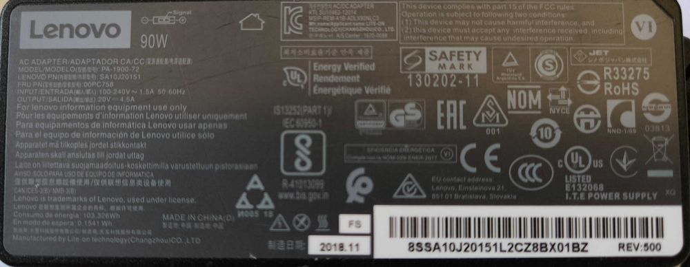 Lenovo 90W Power Adapter – Lightly Used64751082718339121