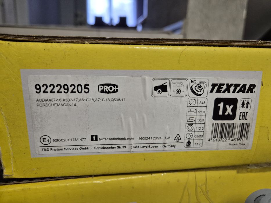 Tarcze hamulcowe Audi 345mm