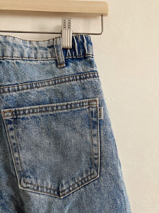Spodnie jeansy dżinsy bershka baloon niebieskie basic
