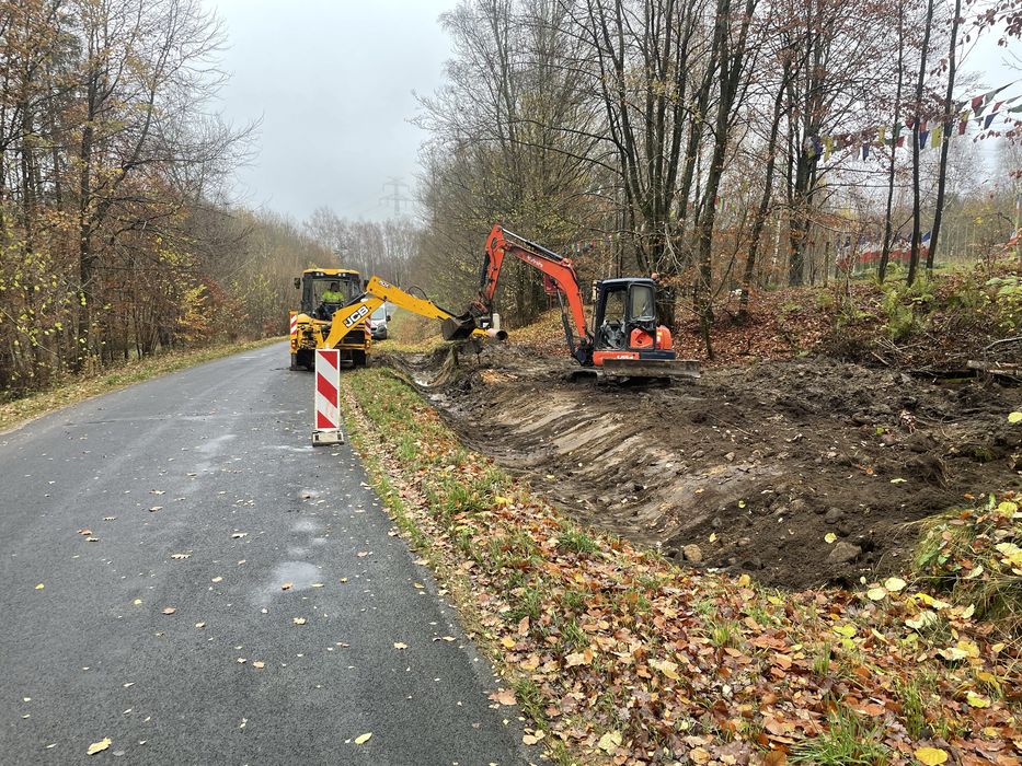 Koparka, minikoparka, Hds, wywrotka, ziemie, piasek , kruszywo