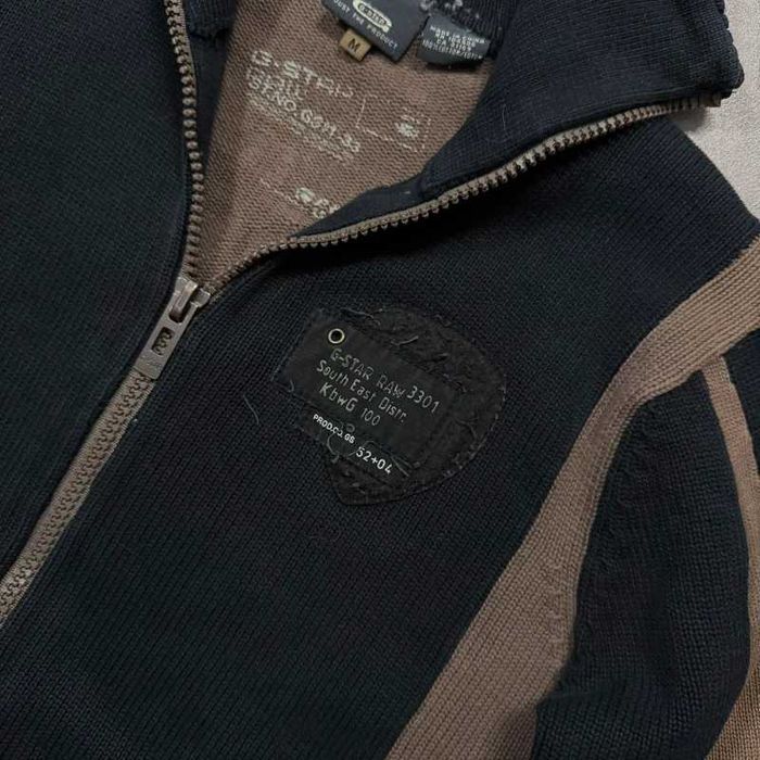 Vintage Sweter G-Star RAW Zip Up Knit Sweater Y2K Trendy Avant Garde