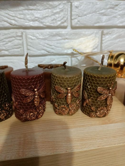 Свічка та дифузор з натурального воску з власної пасіки