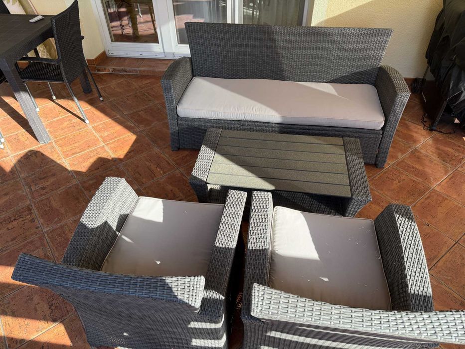 Komplet wypoczynkowy technorattan