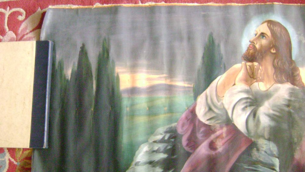 Starocie z PRL Obraz olejny na płótnie bez ramy przedwojenny sygnowany