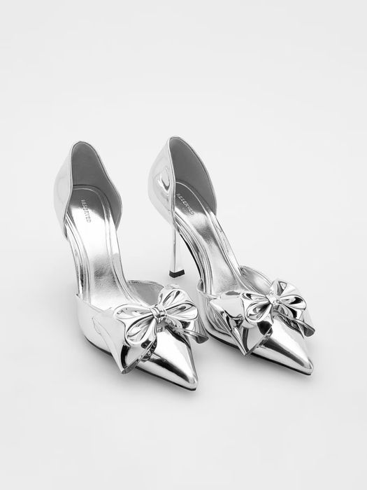 Металеві туфлі з бантиком