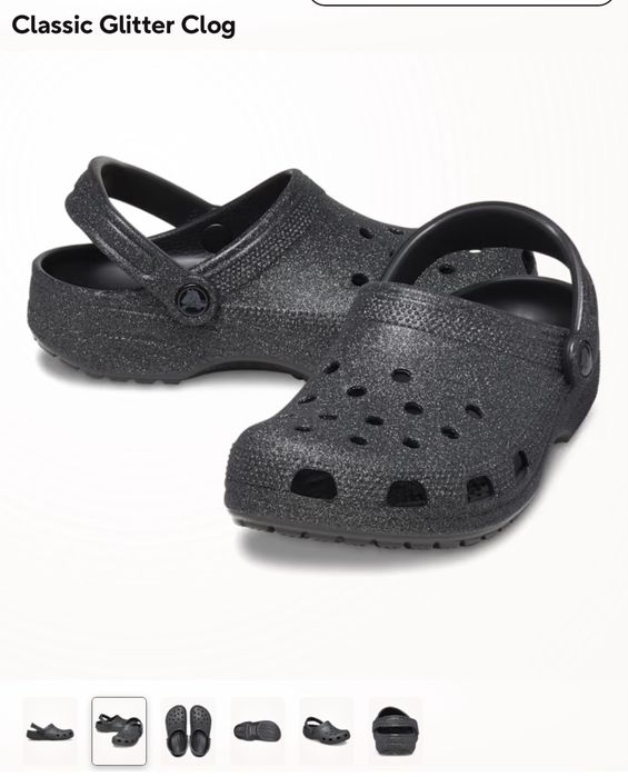 Crocs(крокси) , з глітером чорні