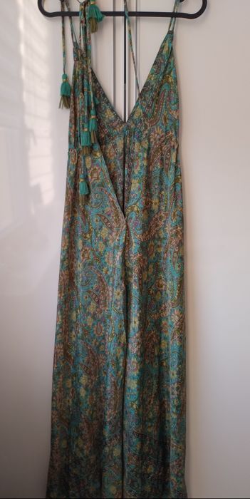 Długa sukienka maxi boho jedwab letnia plażowa One Size