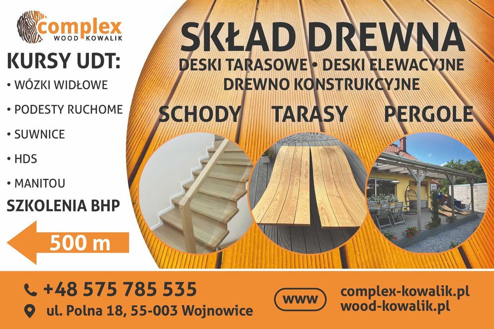 Belka świerkowa C24 45x195x6000 mm