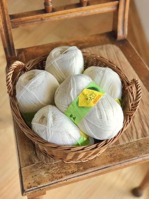 Kremowa włóczka Vintage