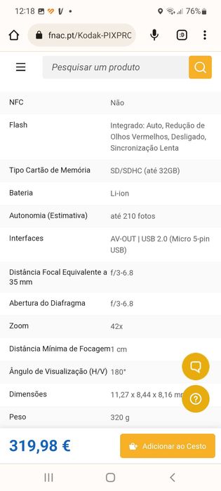 Câmara fotográfica