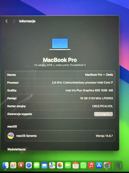 Macbook pro 13 2019