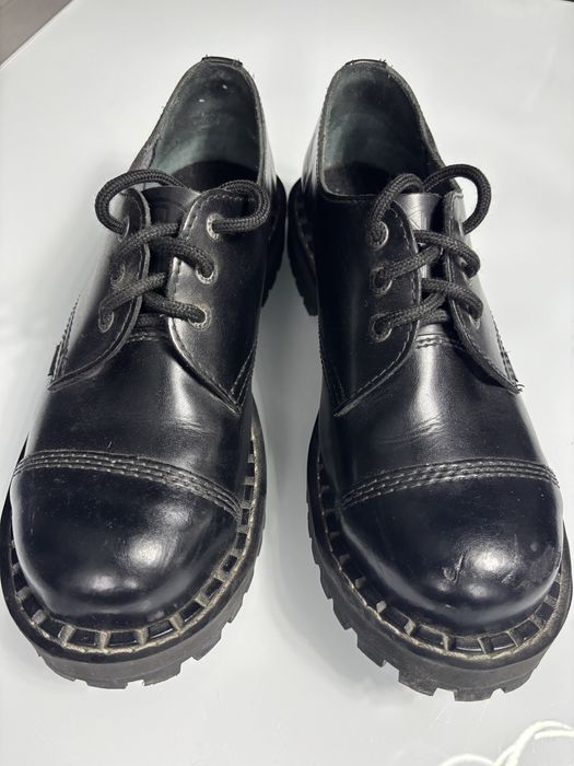 Glany niskie Steel 44 czarne skóra licowa