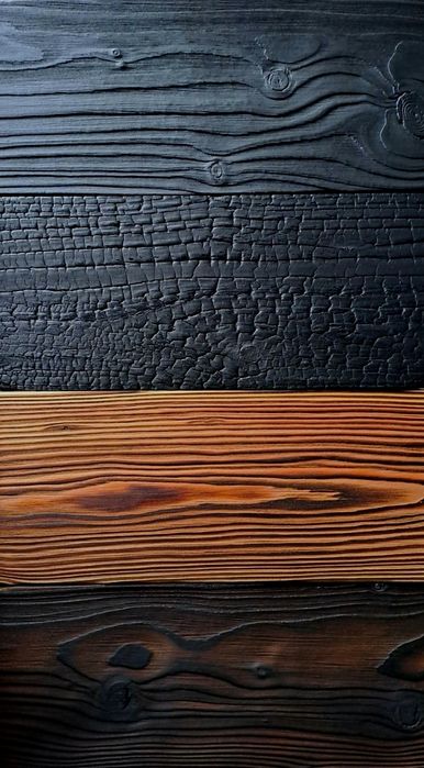 Shou Sugi Ban - Deski Deska Opalana Elewacyjna Modrzew Świerk Sosna