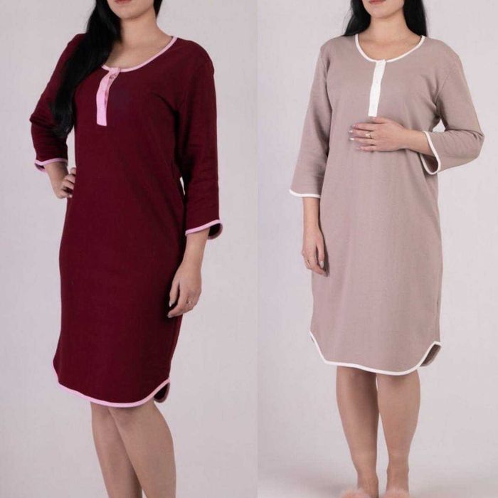 Туніка сорочка для вагітних і годування бавовняна на кнопках