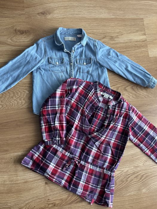 Koszula w bordową kratkę reserved, niebieska jeansowa koszula zara, 98