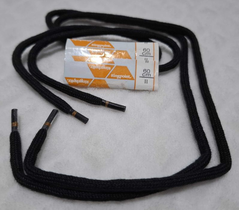 Sznurówki 60cm, okrągłe 5mm, czarne, Ringelspitz, Ringpoint