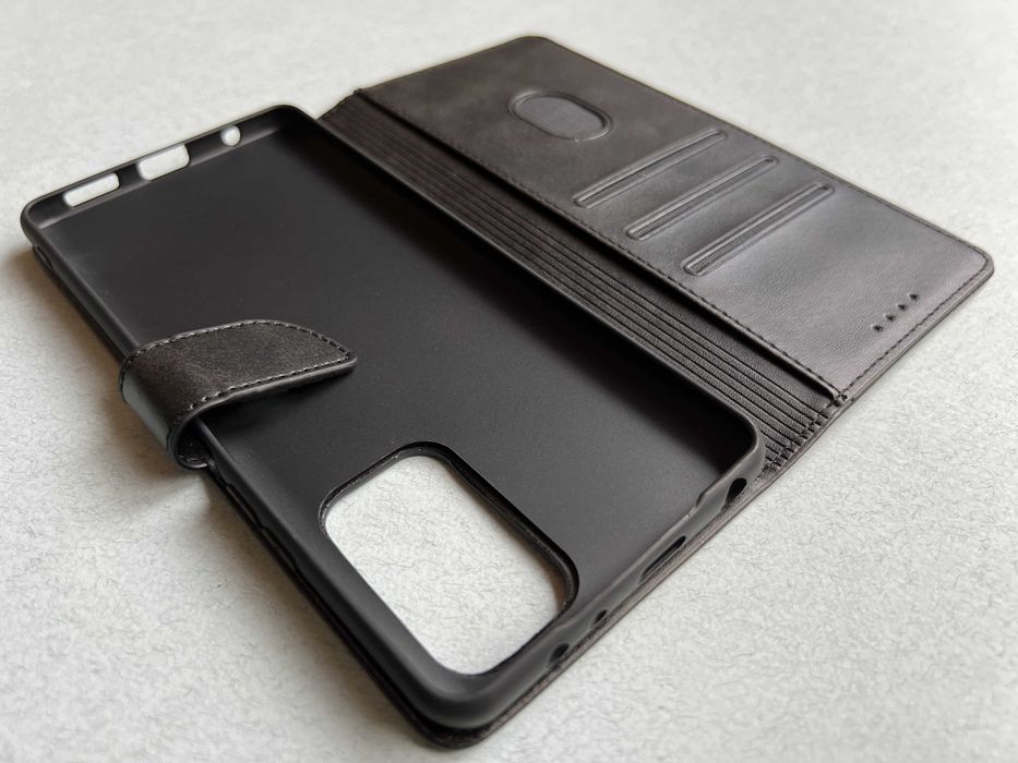 Redmi Note 10 Pro чохол-книжка Wave Fold Black чорний еко шкіра чехол