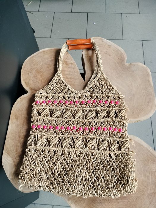 Torebka do ręki makrama