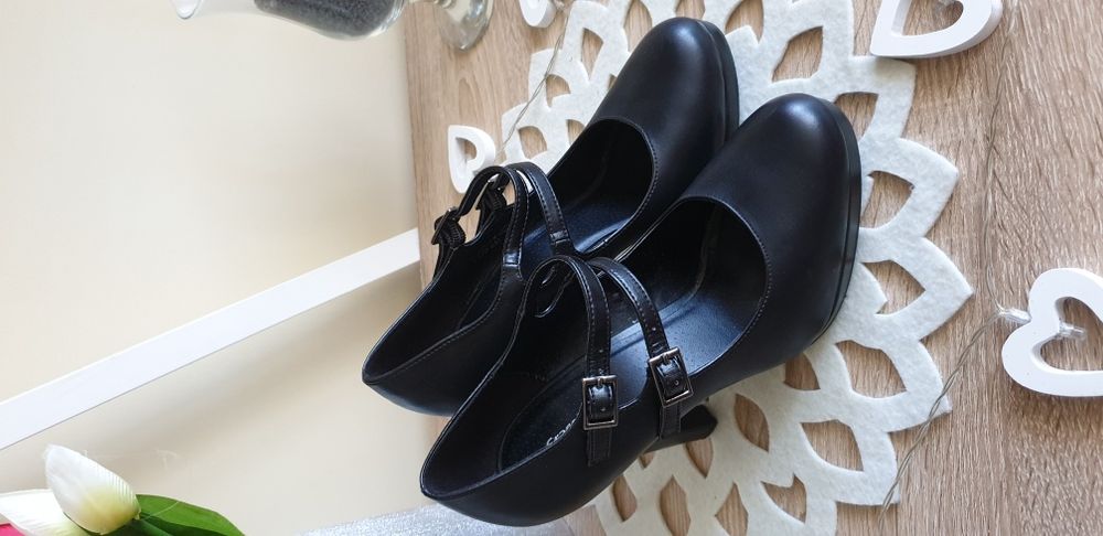 Czółenka Graceland, migdałki, czarne