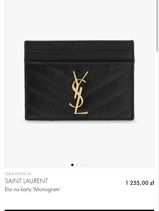 Saint Laurent etui na karty „monogram”