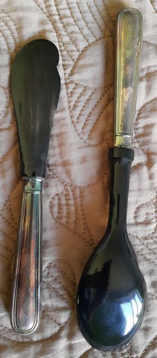 Набор Christofle, ложка и нож для икры !!!