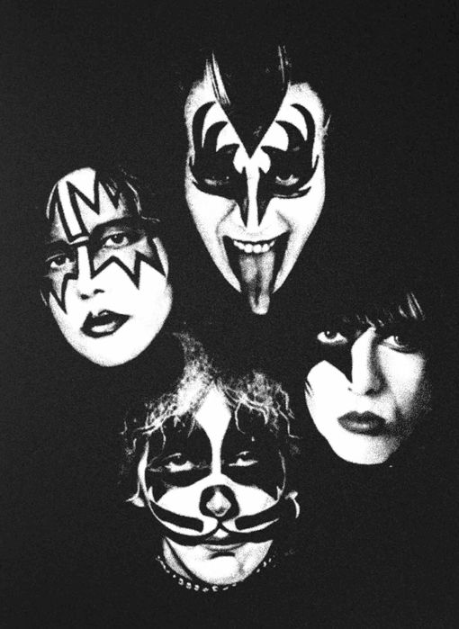 KISS Obraz ręcznie grawerowany na blasze... Staloryt